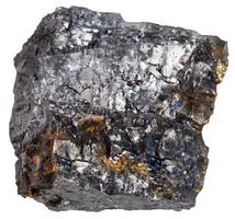 noir charbon bitumineux charbon minéral isolé photo
