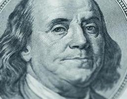 Benjamin de Franklin portrait sur un cent dollar facture photo