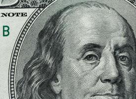 Benjamin de Franklin portrait sur un cent dollar facture photo