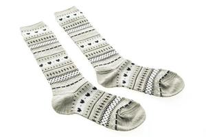 chaussettes sur fond blanc photo