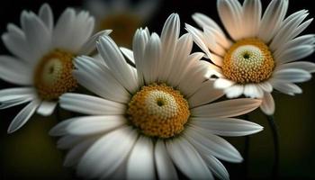 photographie Marguerite fleurs proche en haut photo