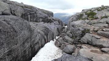 énorme rochers formations dans Norvège photo