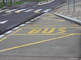 panneau d'arrêt de bus photo