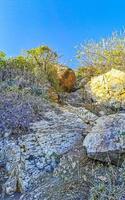 Montagne panorama falaises rochers vallonné tropical paysage puerto escondido Mexique. photo