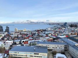 un aérien vue de reykjavik dans Islande photo