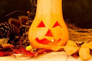 Halloween citrouilles avec noir Contexte photo