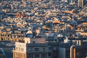 Vue du paysage urbain des bâtiments de barcelone photo