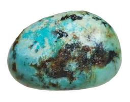 dégringolé turquoise minéral gemme pierre isolé photo