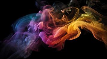 abstrait éthéré fumée paysage de couleurs une vibrant et artistique Contexte photo