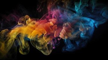abstrait éthéré fumée paysage de couleurs une vibrant et artistique Contexte photo