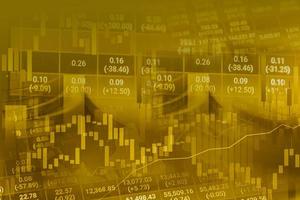 investissement boursier trading financier, pièce de monnaie et graphique graphique ou forex pour analyser l'arrière-plan des données de tendance des entreprises de financement des bénéfices photo