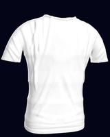 plaine blanc Jersey Pour des hommes polo T-shirt de face retour et côté vue 3d le rendu mode T-shirt modèle pour sport illustration photo