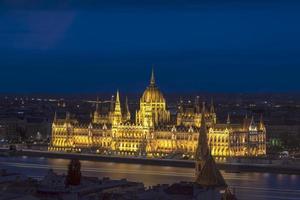 paysage nocturne du parlement hongrois
