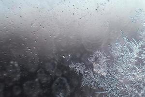 neige modèle sur le verre de gel photo