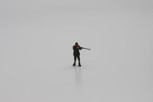 une proche en haut de miniature figure de une chasseur photo