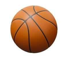 basketball Balle 3d rendre. 3d rendre dessin animé minimal icône illustration photo