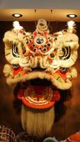 le Lion tête vue préparé pour le chinois Festival fête sport Lion Danse photo