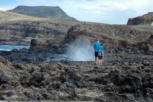 côte de agaet sur le île de gran Canaria dans le atlantique océan. photo