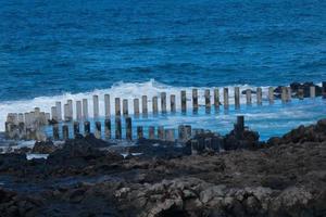 nager piscines de agaet sur le île de gran Canaria dans le atlantique océan. photo