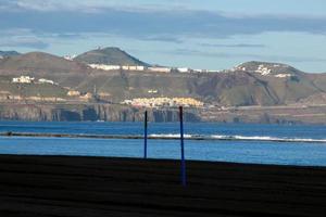 Las canteras plage dans Las palmas de gran canarie, Espagne photo