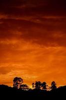 beau coucher de soleil orange photo