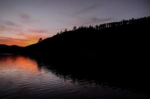 beau paysage coucher de soleil photo