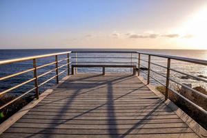 coucher de soleil sur la mer photo