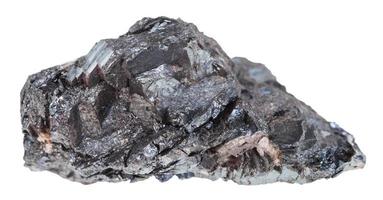 brut hématite le fer minerai pierre isolé photo