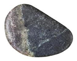 dégringolé olivinite pierre isolé sur blanc photo