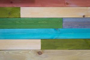 Contexte de multicolore en bois planches.multicolore en bois planches photo