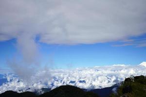 bleu ciel intervalle dans soie route sikkim photo