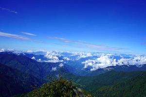 nuageux horizon vue de soie route sikkim photo