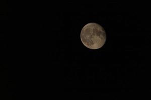 presque plein lune dans foncé ciel photo