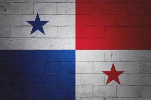 drapeau de Panama peint sur une mur photo