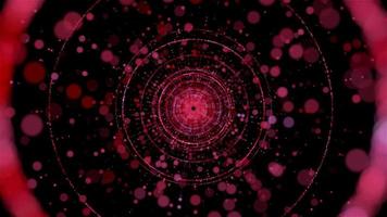 fond d'animation de tunnel de particules roses photo