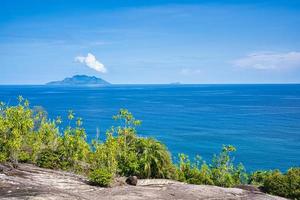 anse Majeur la nature Piste vue point silhouette et Nord île photo