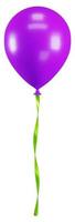 3d le rendu violet Couleur ballon signe icône photo