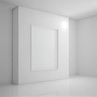 grand spacieux brillant blanc studio - ai généré image photo