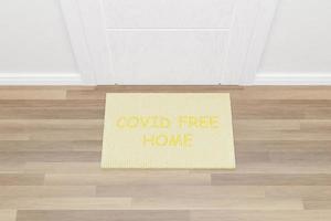 Tapis de maison 3D gratuit Covid devant la porte
