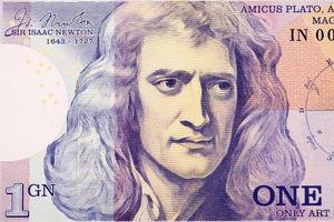 Isaac newton une portrait de argent photo