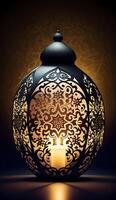 Ramadan kareem nuit lanterne. ai généré photo