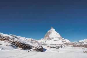 scénique lever du soleil ou le coucher du soleil vue de Matterhorn - un de le plus célèbre et iconique Suisse montagnes, zermatt, valais, Suisse photo