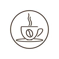 café logo icône vecteur illustration modèle conception photo