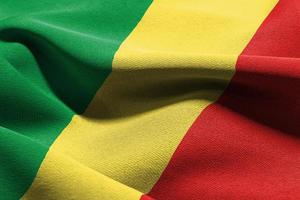 3d illustration fermer drapeau de Congo photo