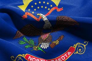 3d illustration drapeau de Nord Dakota est une Etat de uni États photo