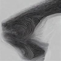 abstrait complexe dessin noir et blanc ligne vague , génératif art par ai photo