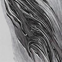 abstrait complexe dessin noir et blanc ligne vague , génératif art par ai photo