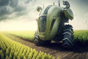 ai généré agriculture La technologie pour automatique robotique Les agriculteurs. photo