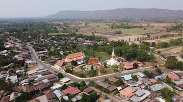 vue aérienne du temple en thaïlande. photo