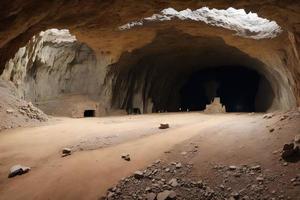 gros souterrain grotte, génératif art par ai photo